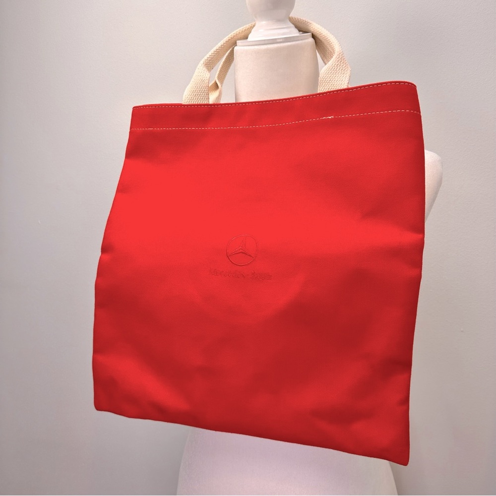 Mercedes Benz Vintage Red Canvas Tote Bag - Picture 8 of 16